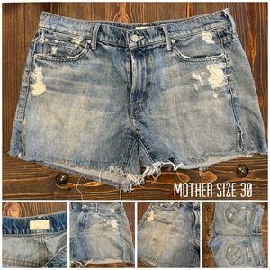 Mother Women's Blue Denim Shorts